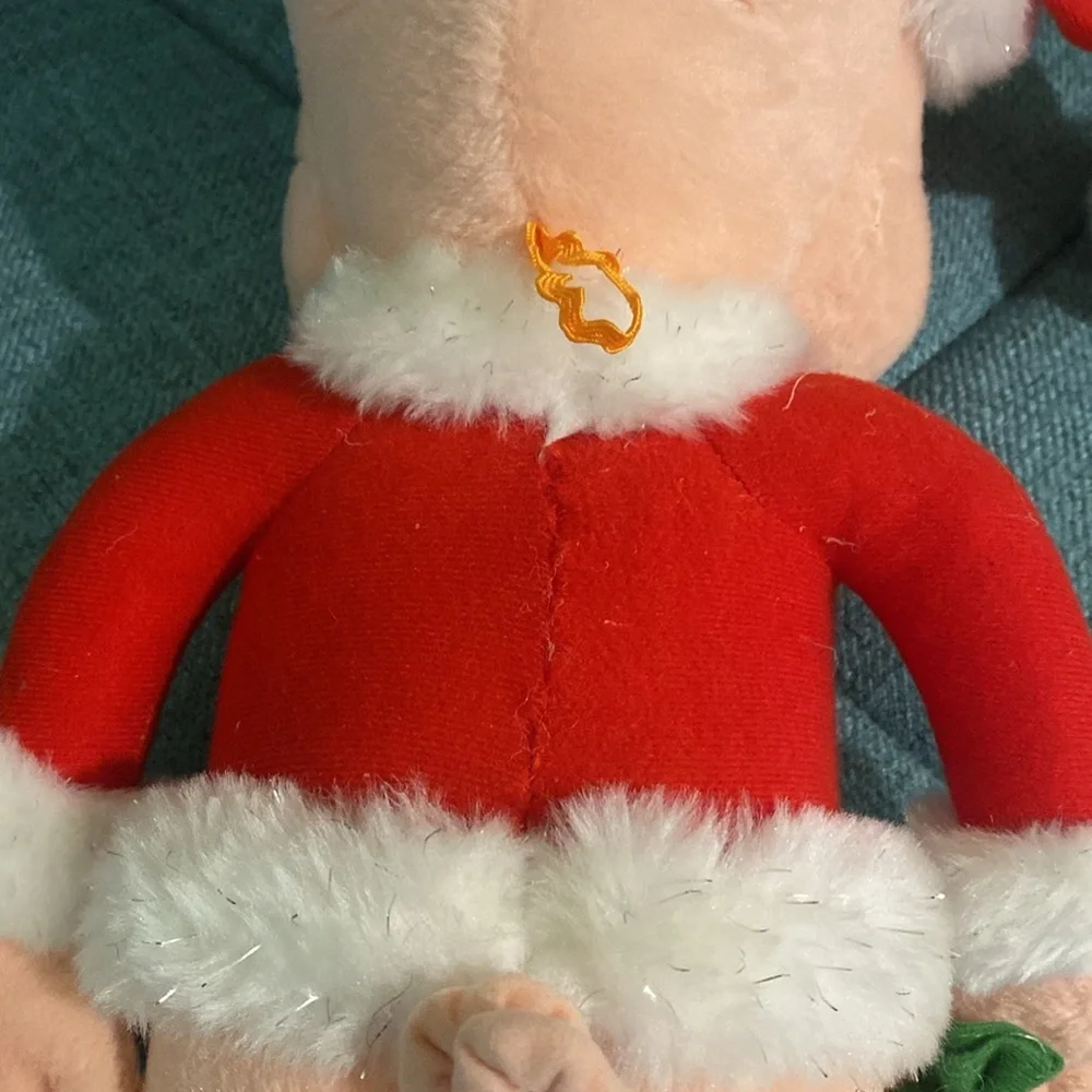 Vintage Disney Mickey Mouse and Looney Tunes Porky Pig Santas Stuffed Animals - Picture 5 of 11